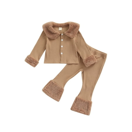 wybzd Toddler Baby Girls Knitted Tracksuits Lapel Button Long Sleeve Jacket Stretch Pants Plush Outwear Set Brown 1-2 Years
wybzd Toddler Baby Girls Knitted Tracksuits Lapel Button Long Sleeve Jacket Stretch Pants Plush Outwear Set Brown 1-2 Years