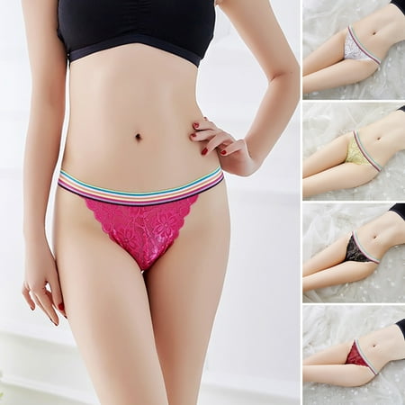 Jiaroswwei Women Panties Striped Lace Rainbow Color Elastic Low Waist Anti-septic Soft Flower Embroidery Women Briefs Inner Wear Clothes
Jiaroswwei Women Panties Striped Lace Rainbow Color Elastic Low Waist Anti-septic Soft Flower Embroidery Women Briefs Inner Wear Clothes
