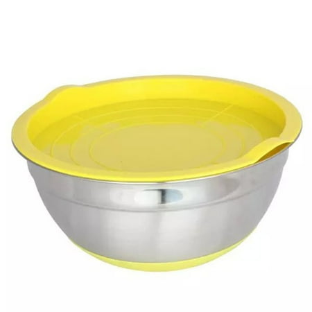 Fly Sunton Stainless Steel Bowl with Sealing Cover without Magnetic Thickening Silicone Bottom Salad Pot Baking Egg Kitchen Utensils(Yellow)
Fly Sunton Stainless Steel Bowl with Sealing Cover without Magnetic Thickening Silicone Bottom Salad Pot Baking Egg Kitchen Utensils(Yellow)