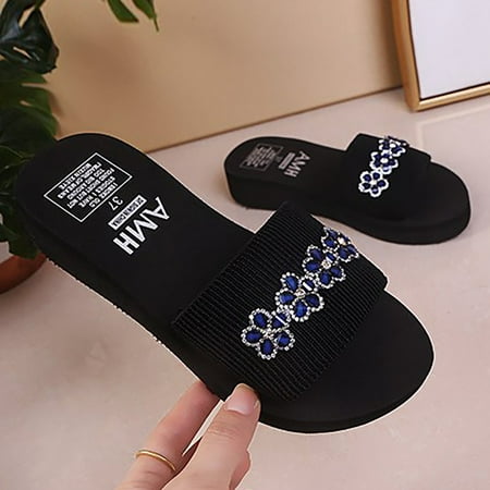 Aayomet Women s Slippers Women s New Summer Rhinestone Flower Light Foreign Trade Slippers Blue 8
Aayomet Women s Slippers Women s New Summer Rhinestone Flower Light Foreign Trade Slippers Blue 8