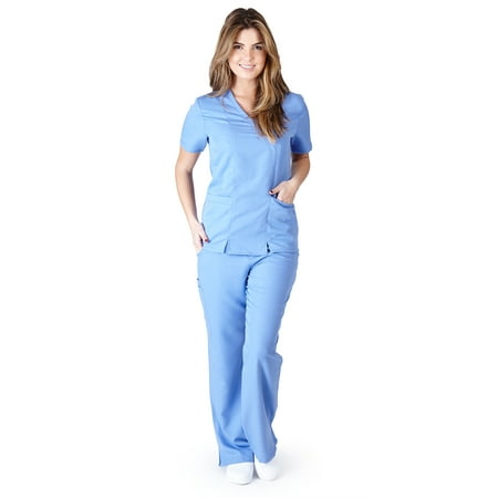 Ultra Soft Stretch Junior Mock Wrap Medical Scrub set 8119 9120
