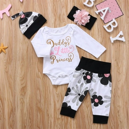 JYYYBF Newborn Baby Girls 4pcs Outfits Set Long Sleeve Daddy s Little Princess Tops Romper Floral Pants Clothes 6-12 Months
JYYYBF Newborn Baby Girls 4pcs Outfits Set Long Sleeve Daddy s Little Princess Tops Romper Floral Pants Clothes 6-12 Months