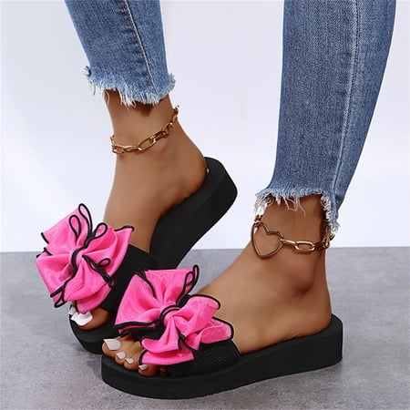 uikmnh Slippers for Women Summer Women Slippers Platform Wedge Heel Ribbon Bow Lightweight Casual Hot Pink 10
uikmnh Slippers for Women Summer Women Slippers Platform Wedge Heel Ribbon Bow Lightweight Casual Hot Pink 10