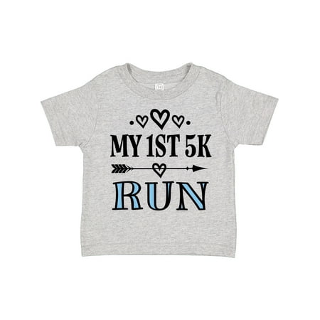 Inktastic 1st 5K Race Running Fitness Gift Toddler Toddler Girl T-Shirt
