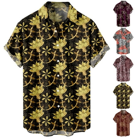 Adult Short Sleeve Hawaii Shirts Funny Polyester Tops Sizes Kids-Adult Unisex
