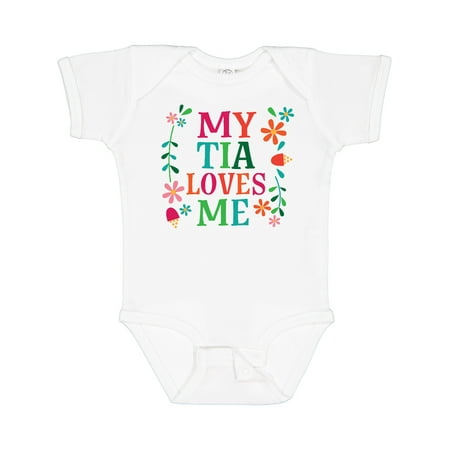 Inktastic My Tia Loves Me Niece Gift Baby Girl Bodysuit
