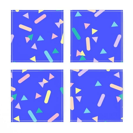 Linen Cotton Canvas Cocktail Napkins (Set of 4) - Blue Sprinkles Pink Green Yellow 80S Colorful Party Geometric Kids Neon Purple Shapes Print Cloth Cocktail Napkins by Spoonflower
Linen Cotton Canvas Cocktail Napkins (Set of 4) - Blue Sprinkles Pink Green Yellow 80S Colorful Party Geometric Kids Neon Purple Shapes Print Cloth Cocktail Napkins by Spoonflower