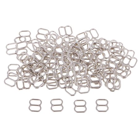 100Pcs/lot Metal Adjustable Sewing Bra Sliders Rings Buckles 6/8/12mm 6mm