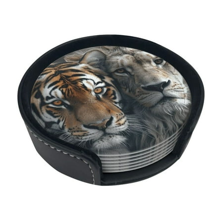 Photos of animal life Print Coaster Round Leather Coasters with Storage Box for Wine Mugs Cold Drinks and Cups Tabletop
Photos of animal life Print Coaster Round Leather Coasters with Storage Box for Wine Mugs Cold Drinks and Cups Tabletop