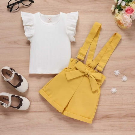 Cathalem Baby Girl Is Here Toddler Girls Ruffles Fly Sleeve Solid Ribbed T Shirt Tops Overalls Shorts Bowknot 3 Month Outfit Girl Childrenscostume Yellow 12-18 Months
Cathalem Baby Girl Is Here Toddler Girls Ruffles Fly Sleeve Solid Ribbed T Shirt Tops Overalls Shorts Bowknot 3 Month Outfit Girl Childrenscostume Yellow 12-18 Months