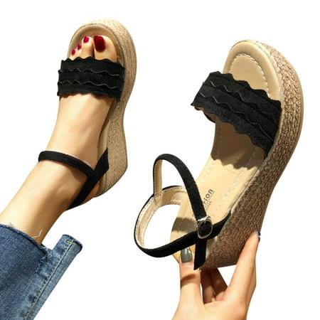 WANYNG slippers for women Women Wedge Sandals Block Heel Shiny Rhinestone Shoes Open Toe Prom Block Heel Sandals ladies Shoes Black 39
WANYNG slippers for women Women Wedge Sandals Block Heel Shiny Rhinestone Shoes Open Toe Prom Block Heel Sandals ladies Shoes Black 39