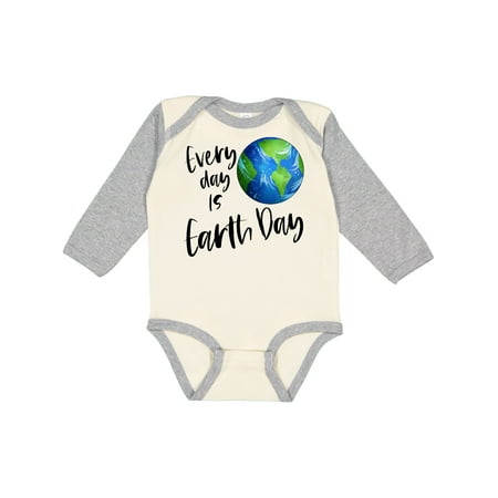Inktastic Every Day is Earth Day Gift Baby Boy or Baby Girl Long Sleeve Bodysuit