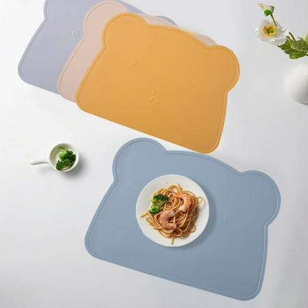 Riguas Thick Placemat Cute Bear Shape Silicone Placemat Heat Insulation Anti-Slip Easy to Clean Table Mat for Home
Riguas Thick Placemat Cute Bear Shape Silicone Placemat Heat Insulation Anti-Slip Easy to Clean Table Mat for Home