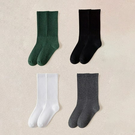 Beechoice Women Winter Wool Cable Knit Crew Knee High Boot Socks