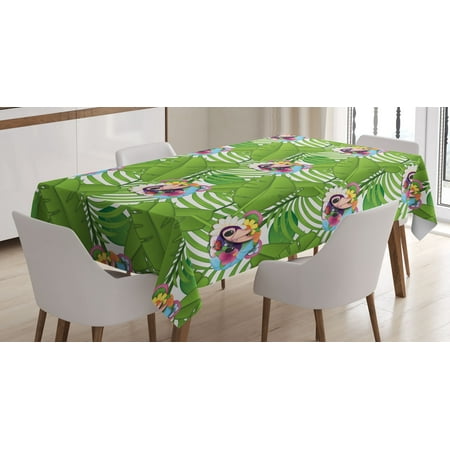 Emoji Tablecloth Tropical Inspired Colorful Design Cartoon Butterfly with Flowers on Leafy Back Rectangular Table Cover for Dining Room Kitchen Decor 60 X 84 White Fern Green by Ambesonne
Emoji Tablecloth Tropical Inspired Colorful Design Cartoon Butterfly with Flowers on Leafy Back Rectangular Table Cover for Dining Room Kitchen Decor 60 X 84 White Fern Green by Ambesonne