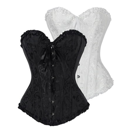 DODOING 2 Packs Women Satin Lace Sexy Bustier Corset Basque Lace Up Lingerie G-string Set S-6XL
DODOING 2 Packs Women Satin Lace Sexy Bustier Corset Basque Lace Up Lingerie G-string Set S-6XL