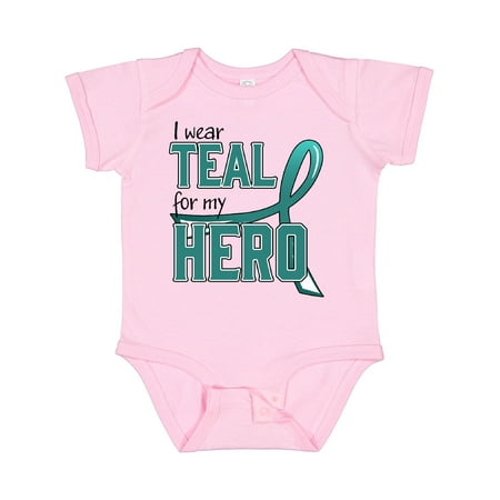Inktastic I Wear Teal for My Hero - Ovarian Cancer Awareness Gift Baby Boy or Baby Girl Bodysuit
Inktastic I Wear Teal for My Hero - Ovarian Cancer Awareness Gift Baby Boy or Baby Girl Bodysuit