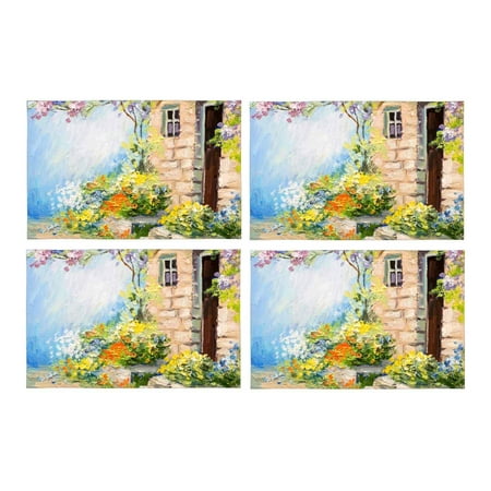 MKHERT European Landscape Painting Summer Colorful Flowers in Garden Placemats Table Mats for Dining Room Kitchen Table Decoration 12x18 inch Set of 4
MKHERT European Landscape Painting Summer Colorful Flowers in Garden Placemats Table Mats for Dining Room Kitchen Table Decoration 12x18 inch Set of 4
