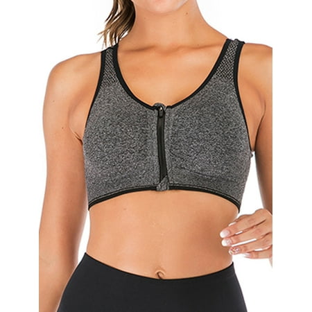 DODOING Women s Black Front Zipper Closure Sports Bra Removable Cups High Support Workout Sports Bra
DODOING Women s Black Front Zipper Closure Sports Bra Removable Cups High Support Workout Sports Bra