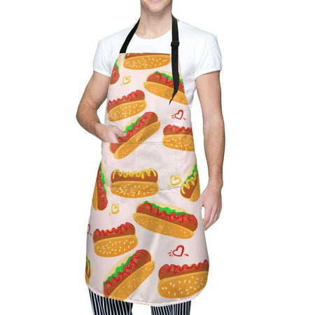 Cauagu Hot Dog In Heart Aprons with Pockets Waterproof Apron for Women Kitchen Cooking Apron Adjustable Bib Aprons Chef Apron for Cooking Drawing Crafting
Cauagu Hot Dog In Heart Aprons with Pockets Waterproof Apron for Women Kitchen Cooking Apron Adjustable Bib Aprons Chef Apron for Cooking Drawing Crafting