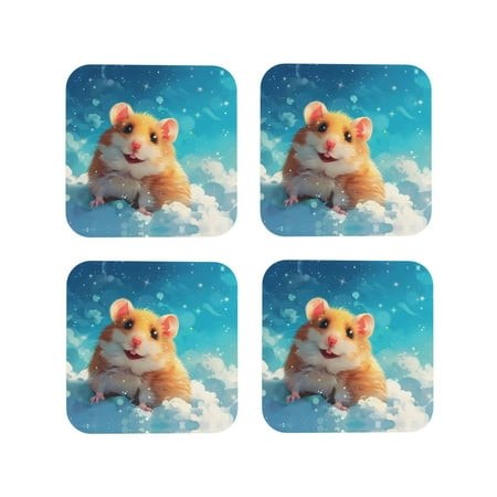 Leather Coasters of 4 Cloud Cute Hamster Drink Coasters Foe Tabletop Protection Funny Desk Coasters Good Housewarming Gifts Square
Leather Coasters of 4 Cloud Cute Hamster Drink Coasters Foe Tabletop Protection Funny Desk Coasters Good Housewarming Gifts Square