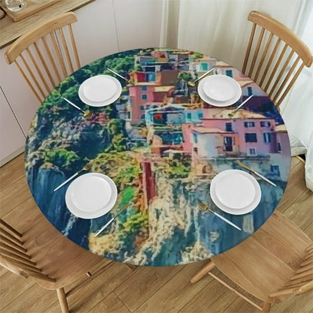 Sheronv Cliff Ocean Village Round Tablecloth Stain-Resistant & Washable Indoor Outdoor Table Cloth for Restaurants Weddings Parties 38 -42
Sheronv Cliff Ocean Village Round Tablecloth Stain-Resistant & Washable Indoor Outdoor Table Cloth for Restaurants Weddings Parties 38 -42