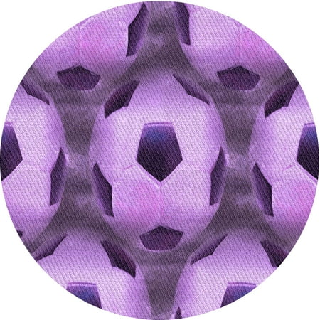 Ahgly Company Indoor Round Patterned Violet Purple Area Rugs 8 Round
