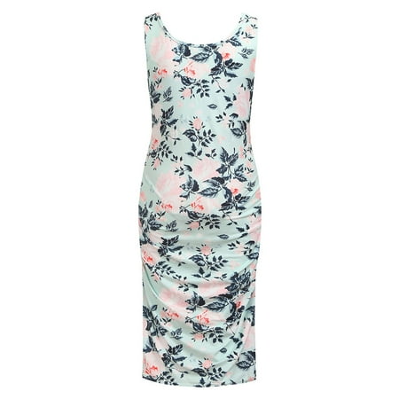 Pregnant Women Summer Sleeveless Breast-feeding Dress Fashion Floral Print Crew Neck Dress Casual Slim Nursing Vest Dress for Maternity
Pregnant Women Summer Sleeveless Breast-feeding Dress Fashion Floral Print Crew Neck Dress Casual Slim Nursing Vest Dress for Maternity