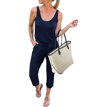 ZSYQWZN Women s Summer Jumpsuits Casual Sleeveless Jumpsuit Drawstring Elasitic Waist Romper Pajama
ZSYQWZN Women s Summer Jumpsuits Casual Sleeveless Jumpsuit Drawstring Elasitic Waist Romper Pajama