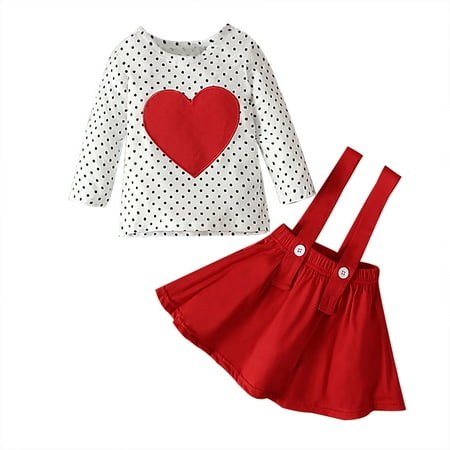 Baby Girls Dress Long Sleeve Sweet Heart Letter Print Backpack Skirt Set Valentine s Day Ruffles Strap Skirt Suit (2-3Years RedA3)
Baby Girls Dress Long Sleeve Sweet Heart Letter Print Backpack Skirt Set Valentine s Day Ruffles Strap Skirt Suit (2-3Years RedA3)