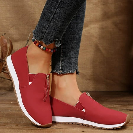 Homadles Flats Shoes- in Store Flats Casual Zipper Round Toe Casual on Clearance Sandals Shoes Red Size 9.5
Homadles Flats Shoes- in Store Flats Casual Zipper Round Toe Casual on Clearance Sandals Shoes Red Size 9.5