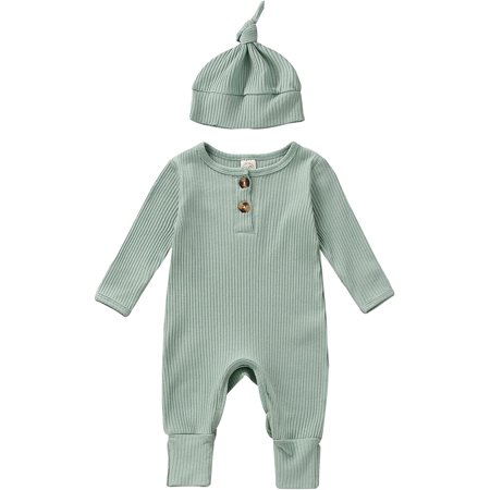 PIKADINGNIS Newborn Baby Boys Girls Knitted Jumpsuit Solid Color Button Long Sleeve Ribbed Romper Bodysuit Fall Winter Clothes
PIKADINGNIS Newborn Baby Boys Girls Knitted Jumpsuit Solid Color Button Long Sleeve Ribbed Romper Bodysuit Fall Winter Clothes
