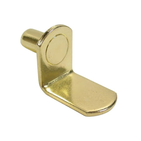 Rok Hardware 25 Pack 1/4 L-Shaped Shelf Support Brass
