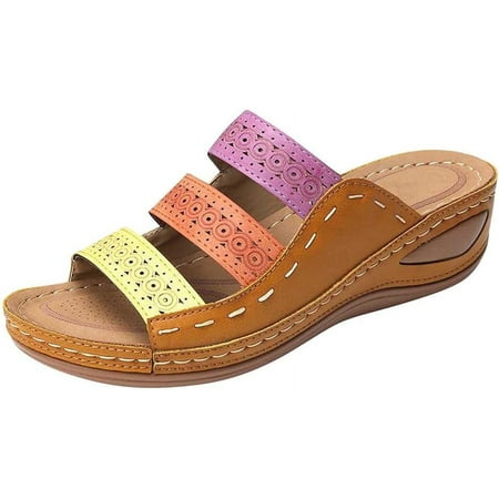 Women s Orthopedic Sandals & Flip Flops with Arch Support Fish Mouth Open Toe Slip on Wedge Slides Summer Colorblock Ladies platform shoes Slippers
Women s Orthopedic Sandals & Flip Flops with Arch Support Fish Mouth Open Toe Slip on Wedge Slides Summer Colorblock Ladies platform shoes Slippers