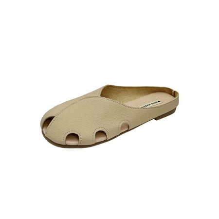 Wazshop Ladies Slides Closed Toe Summer Slippers Hollow Out Flat Sandal Non-slip Slip On Mules Lady Loafers Heels Durable Apricot 4.5
Wazshop Ladies Slides Closed Toe Summer Slippers Hollow Out Flat Sandal Non-slip Slip On Mules Lady Loafers Heels Durable Apricot 4.5