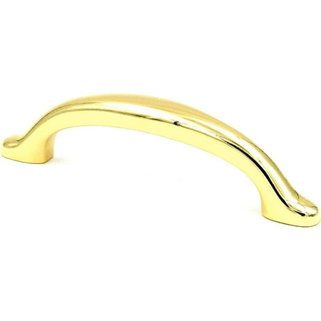 10 Pack Hickory Eclipse P331-UB Ultra Brass 3 cc Arch Cabinet Handle Pull