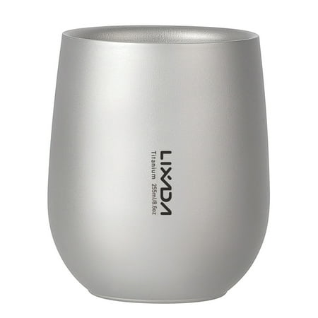 Lixada 255ml Ultralight Titanium Double Wall Insulated Water Cup Tea Cup Mug for Outdoor Camping Hiking Backpacking Home Office
Lixada 255ml Ultralight Titanium Double Wall Insulated Water Cup Tea Cup Mug for Outdoor Camping Hiking Backpacking Home Office
