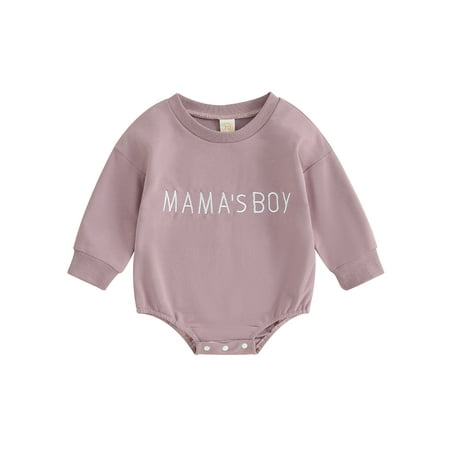 Qtinghua Newborn Baby Boy Sweatshirt Jumpsuit Letter Embroidery Long Sleeve Romper Fall Clothes Purple 3-6 Months
Qtinghua Newborn Baby Boy Sweatshirt Jumpsuit Letter Embroidery Long Sleeve Romper Fall Clothes Purple 3-6 Months