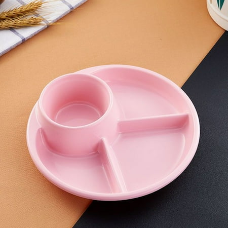 Dinner plates Three separate plastic plates for household children adult