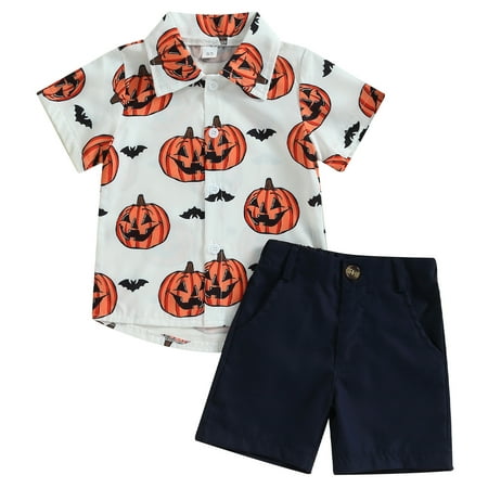 Calsunbaby Kids Toddler Baby Boys Halloween 2PCS Outfits Sets Short Sleeve Pumpkin Print Shirt and Shorts Suit Gentleman Clothes
Calsunbaby Kids Toddler Baby Boys Halloween 2PCS Outfits Sets Short Sleeve Pumpkin Print Shirt and Shorts Suit Gentleman Clothes