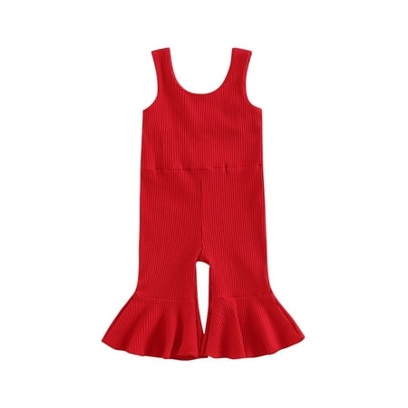 Toddler Baby Girl Sleeveless Flared Jumpsuit Bell-Bottom Romper One-Piece Bib Pants Summer Fall Clothes
Toddler Baby Girl Sleeveless Flared Jumpsuit Bell-Bottom Romper One-Piece Bib Pants Summer Fall Clothes