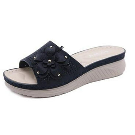 Womens Summer Flower Casual Slope Heel Large Slippers Summer Open Toe Slide Sandals Comfortable Flats Flip-Flops Sandal Casual Platforms Wedge Sandals Boho Dressy Heeled Sandals A723
Womens Summer Flower Casual Slope Heel Large Slippers Summer Open Toe Slide Sandals Comfortable Flats Flip-Flops Sandal Casual Platforms Wedge Sandals Boho Dressy Heeled Sandals A723