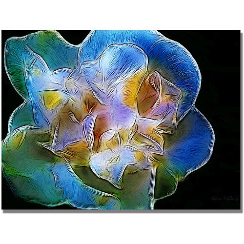 Trademark Art "Big Blue Flower" Canvas Art by Kathie McCurdy