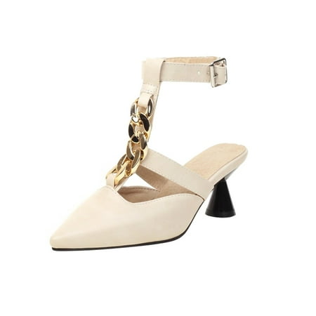 Womens Dress Shoes Women Shoes Heels Women s Summer Fashion Ankle Straps Casual Pointed Toe Sandals Chain High Heels Shoes Beige
Womens Dress Shoes Women Shoes Heels Women s Summer Fashion Ankle Straps Casual Pointed Toe Sandals Chain High Heels Shoes Beige