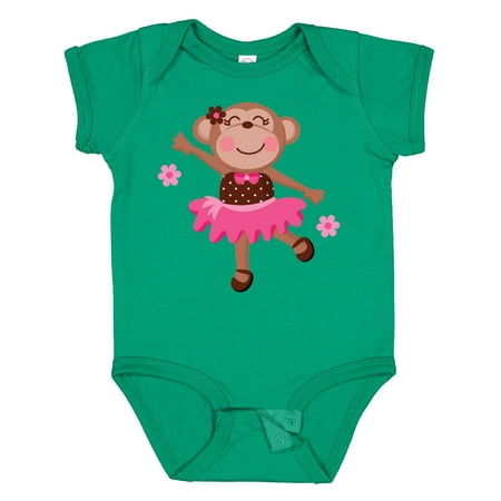 Inktastic Ballerina Dance Monkey Gift Baby Girl Bodysuit
