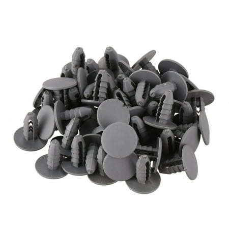 50PCS 8mm Gray Plastic Rivet Door Push in for Car
