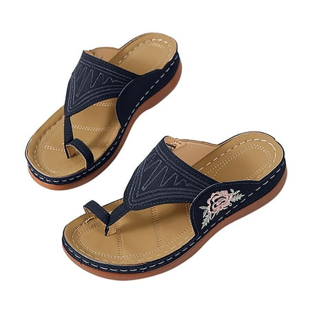 Ruyang Women s Summer Toe Flat Bottom Flower Embroidered Sandals And Slippers Sandals for Woman
Ruyang Women s Summer Toe Flat Bottom Flower Embroidered Sandals And Slippers Sandals for Woman