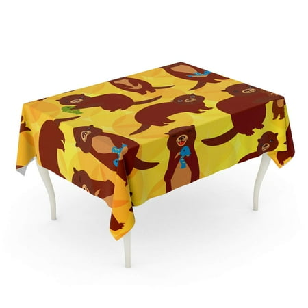 KDAGR Adorable Funny Brown Otters Fish on Yellow Orange Kawaii Tablecloth Table Desk Cover Home Party Decor 60x84 inch
KDAGR Adorable Funny Brown Otters Fish on Yellow Orange Kawaii Tablecloth Table Desk Cover Home Party Decor 60x84 inch