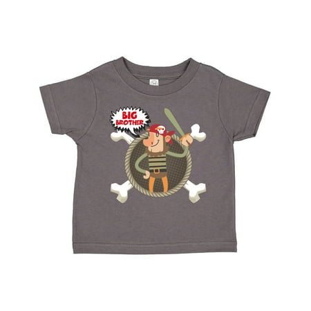 Inktastic Big Brother Pirate Gift Toddler Boy Girl T-Shirt