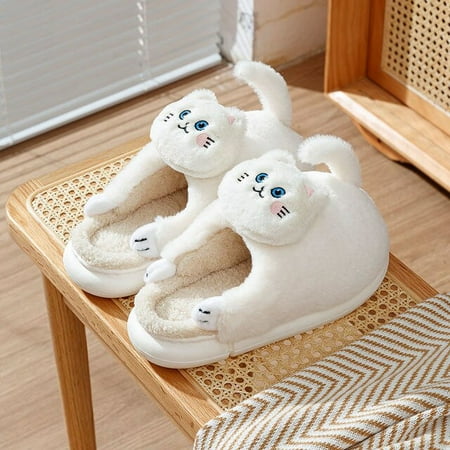 CoCopeanut Cute Hug Cat Slipper for Women Kawaii Cuddle Animal Style Girls Home Slippers Winter Plush Warm Female Indoor Faux Fur Flip Flop
CoCopeanut Cute Hug Cat Slipper for Women Kawaii Cuddle Animal Style Girls Home Slippers Winter Plush Warm Female Indoor Faux Fur Flip Flop